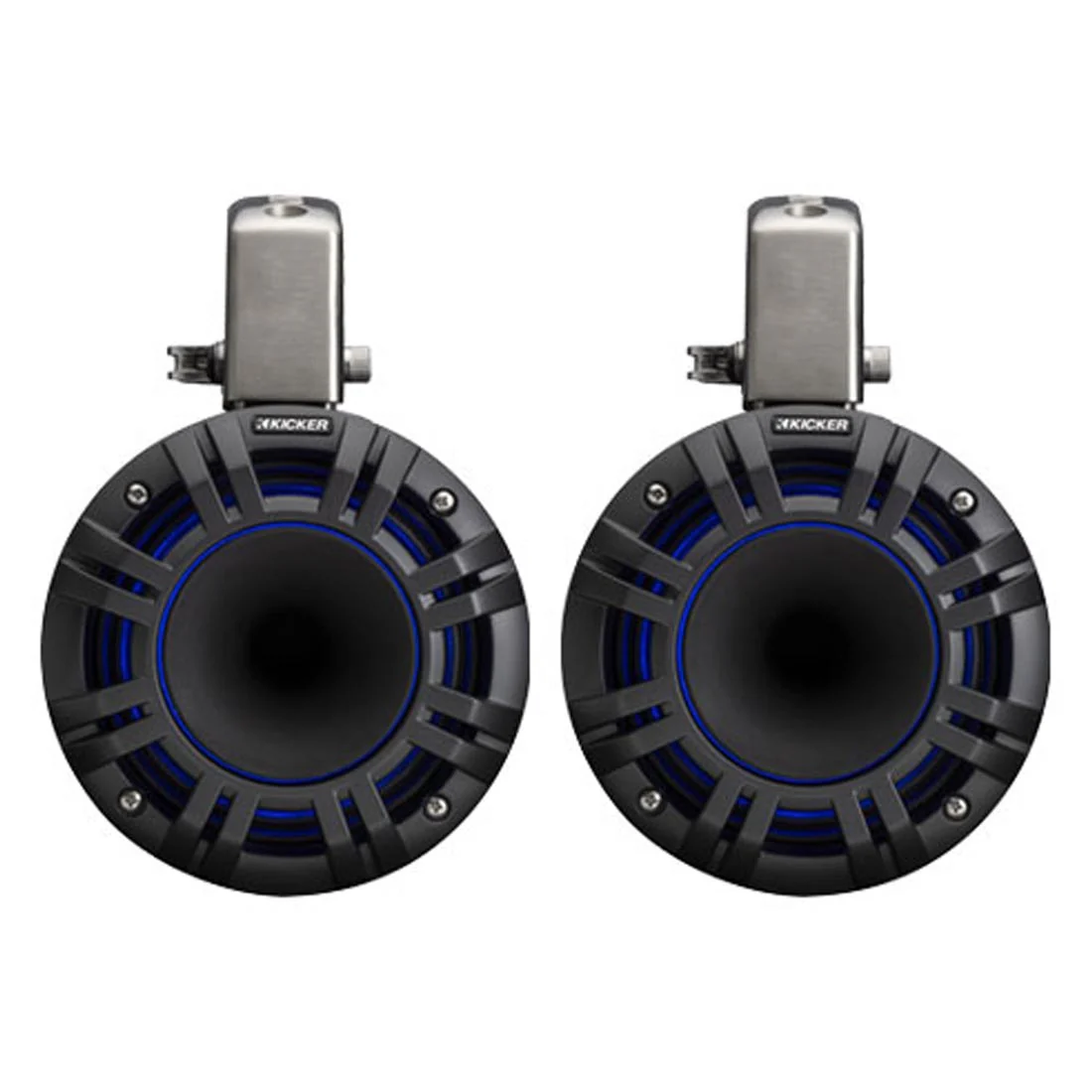 Kicker 51KMTCXL65 6.5" Marine Wakeboard Tower Speakers with RGB Lighting - Black - Image 2