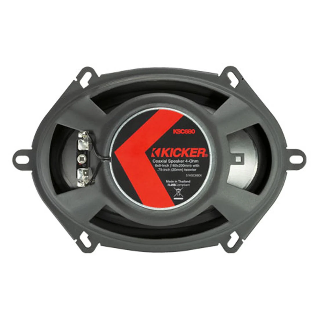 Kicker 51KSC6804 KS Series 6"x8" 2-Way Coaxial Car Speakers (51KSC6804) - Image 3