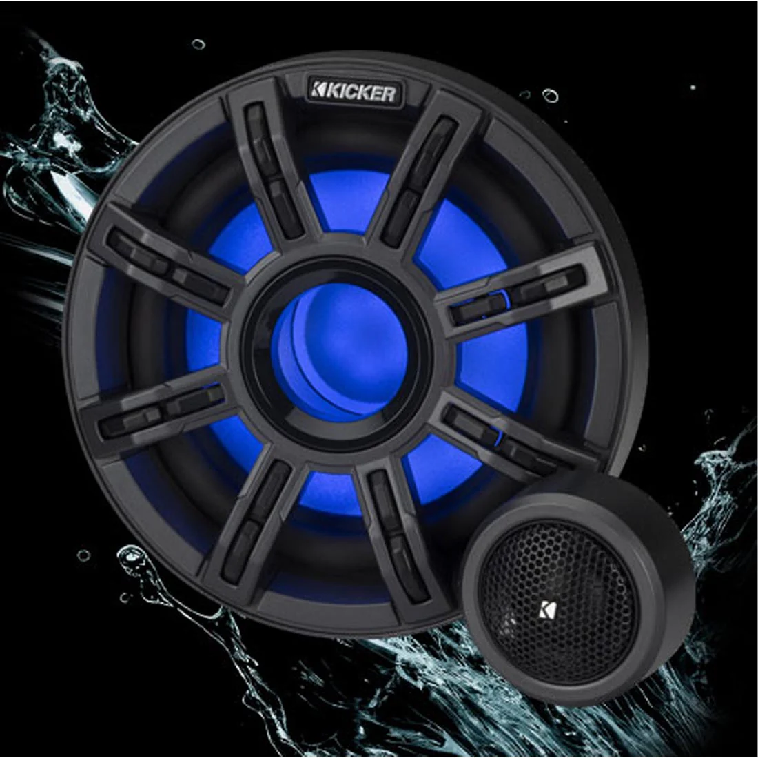 Kicker 51MSS65 6.5" Marine Component Speakers with RGBW LED Lighting - Image 9
