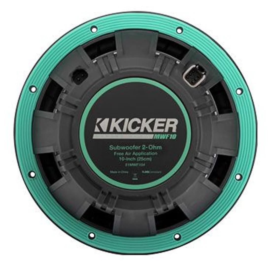 Kicker 51MWF102 10" Premium 2-Ohm Freeair Marine Subwoofer with LED Lighting - Each - Image 3