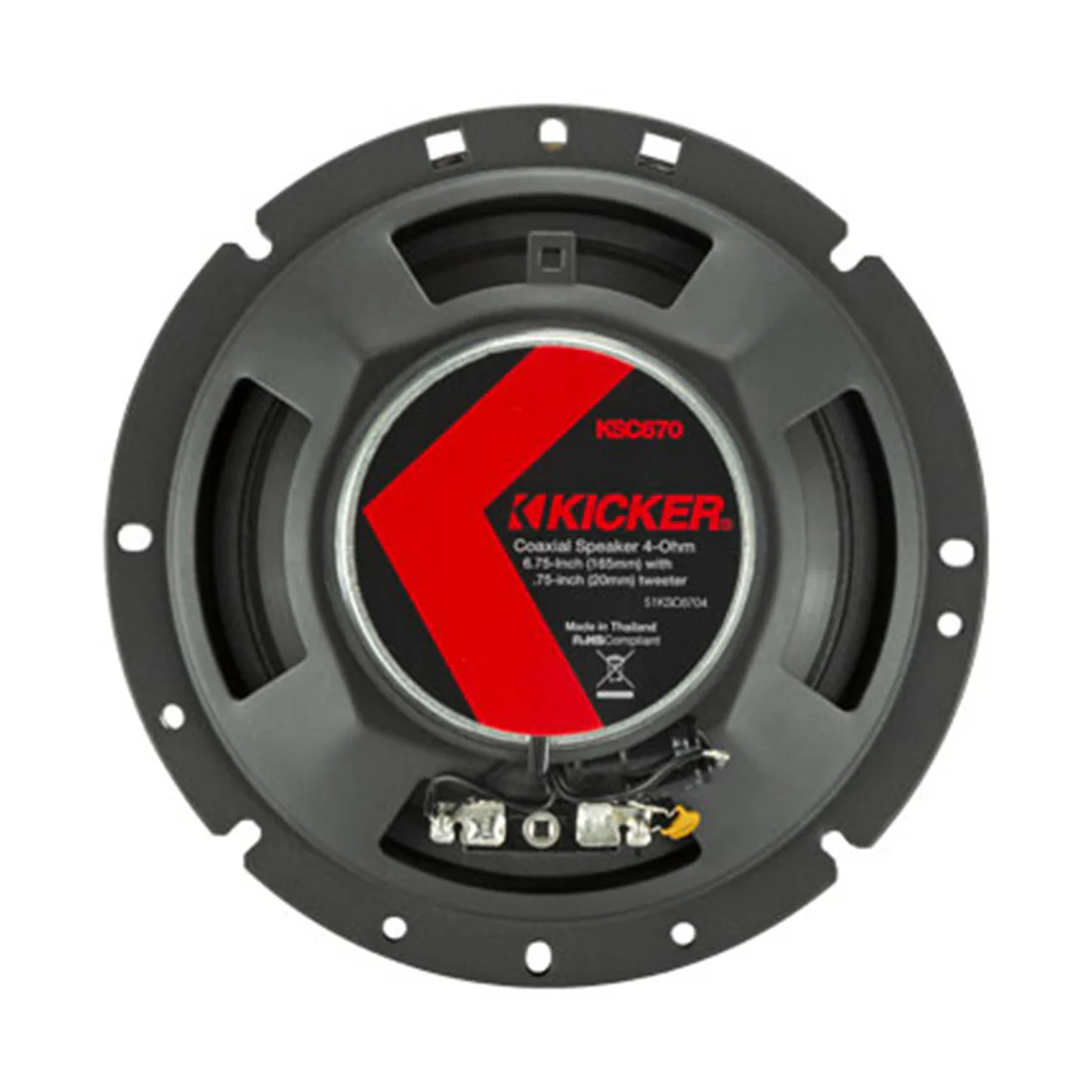 Kicker 51KSC6704 6.75" 2-Way Coaxial Speakers (51KSC6704) - Image 2