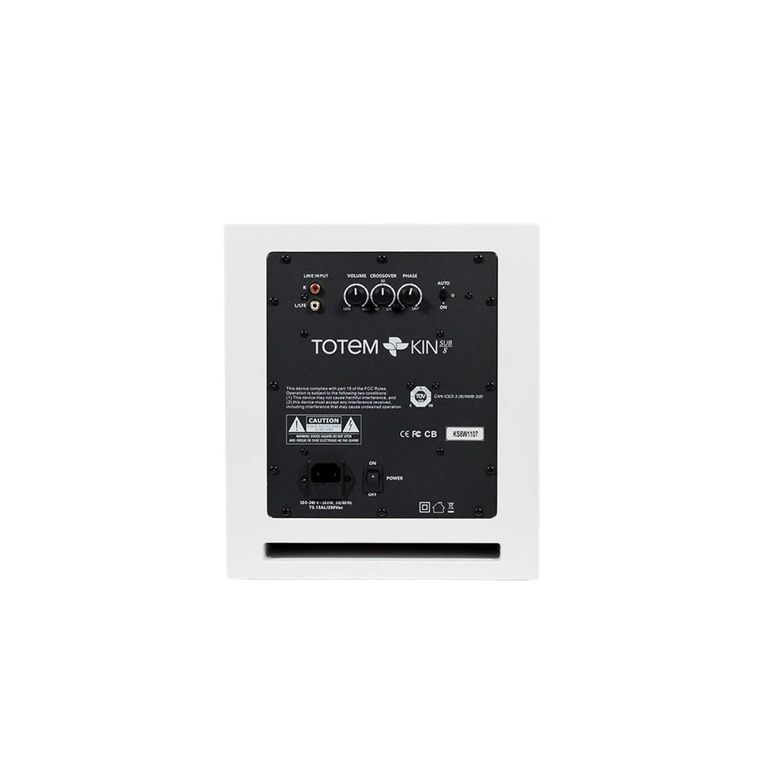 KIN Solo On-Wall Speaker with Dual 4" Woofers - Each - White | KIN Sub 8 Powered Subwoofer with 8" Driver, 200W Class D - White - Bundle - Image 9