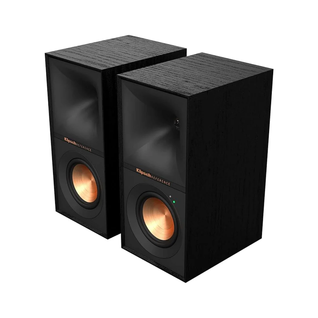 Klipsch R40PM Reference 4" Two Way Powered Bookshelf Speakers - Black - Pair - Image 2