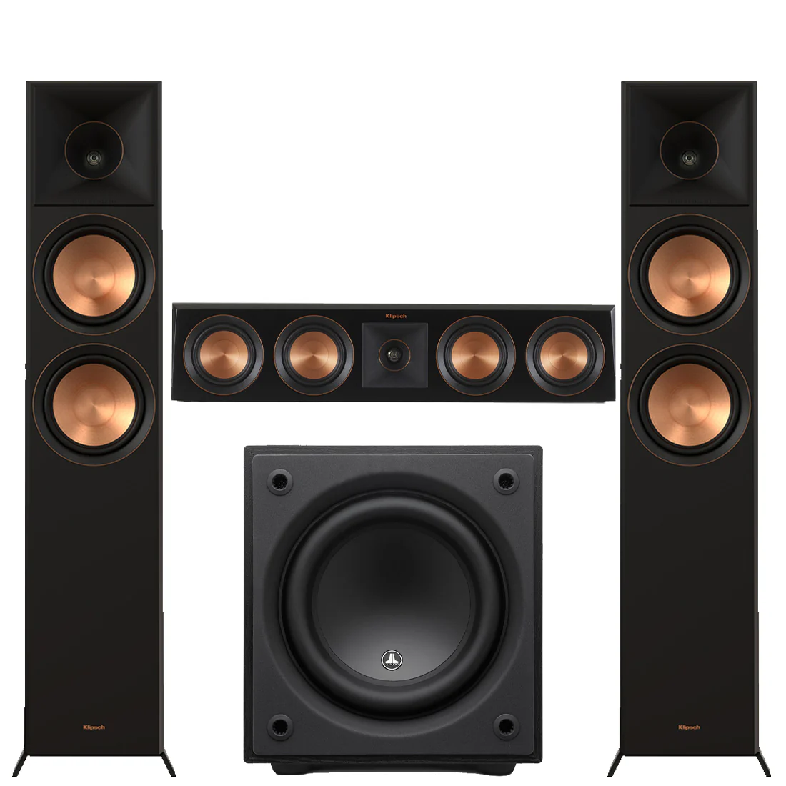 Klipsch RP-6000FBII Reference Premier MK-II 5.0 Speaker Bundle #4 | JL Home Audio D110-ASH Dominion 10"Powered Subwoofer- #96281 - Bundle