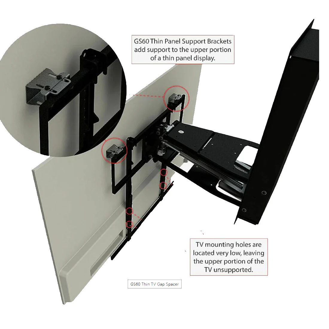 MantelMount GS60 Thin TV Gap Spacer (GS60) - Image 4