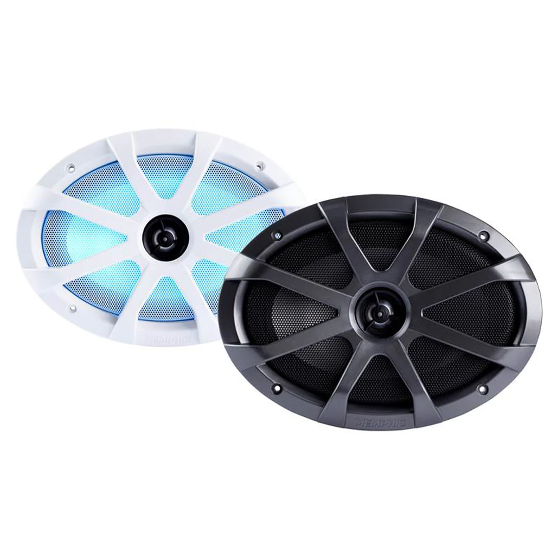 Memphis Audio MXA69L 6"x9" 2-Way RGB LED Powersports Marine Speakers (MXA69L)