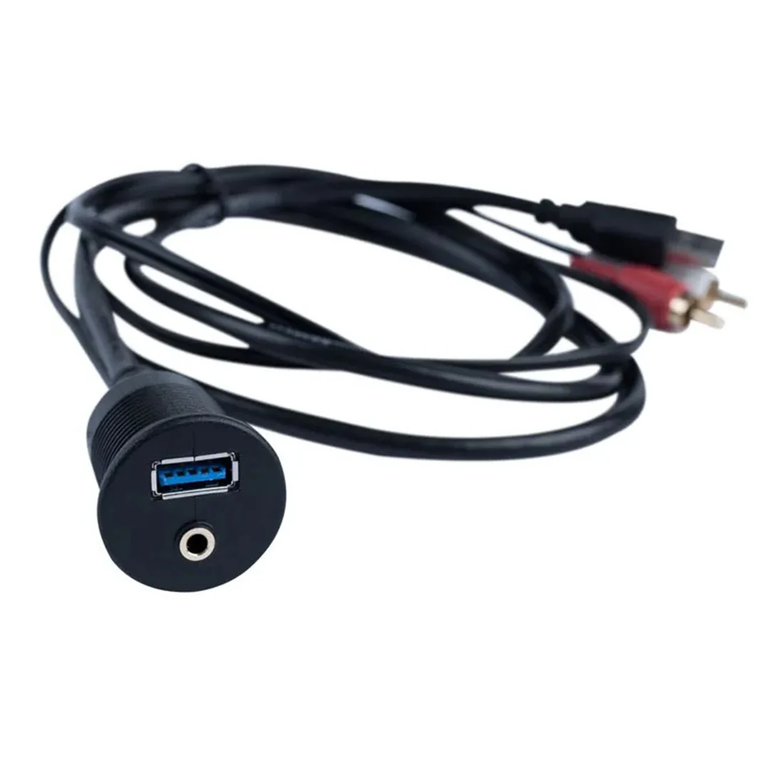Memphis Audio MXUSBA 3 Foot Round AUX and USB Connection Device (MXUSBA)