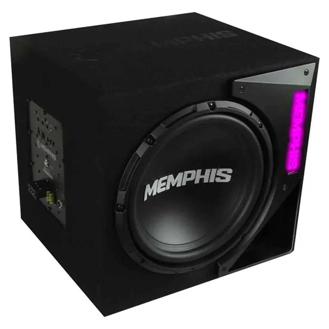 Memphis Audio SRXE12SA 12" Loaded Amplified Ported Subwoofer Enclosure - Image 3