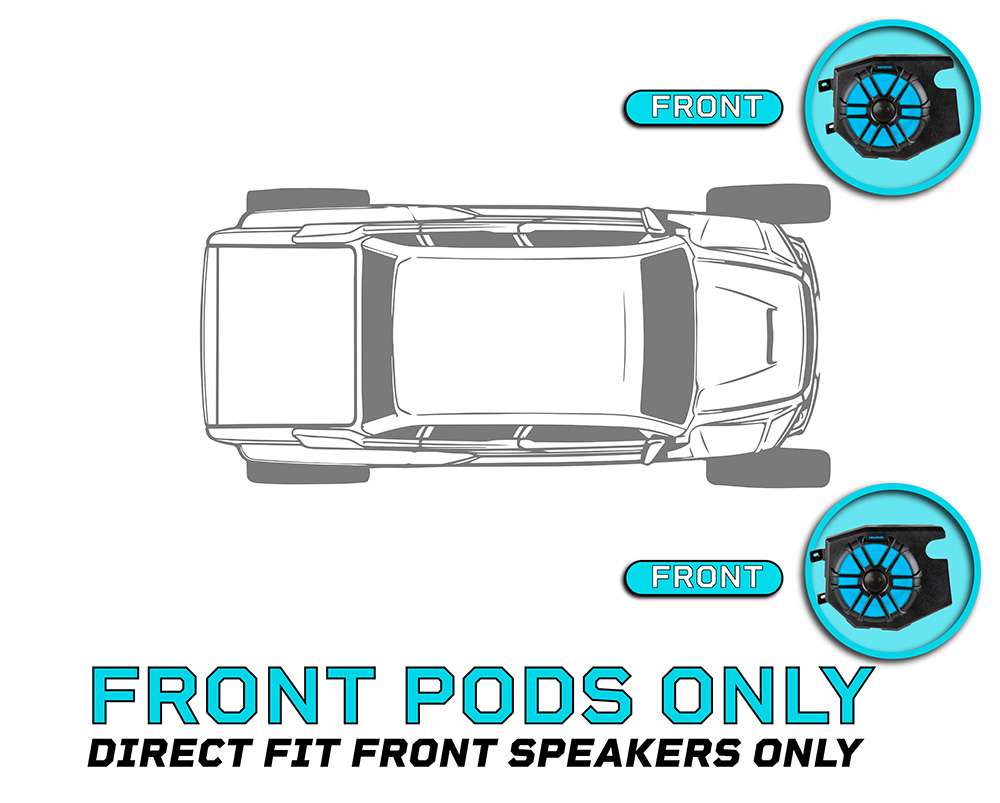 Memphis Audio TLN65FE OEM Direct Fit Front Speaker Pods for 2019+ Honda Talon - Pair (TLN65FE) - Image 2