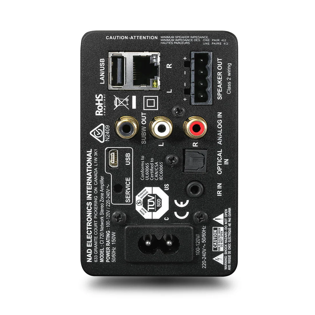 NAD CI 720 V2 Network Stereo Zone Amplifier (CI 720 V2) - Image 3