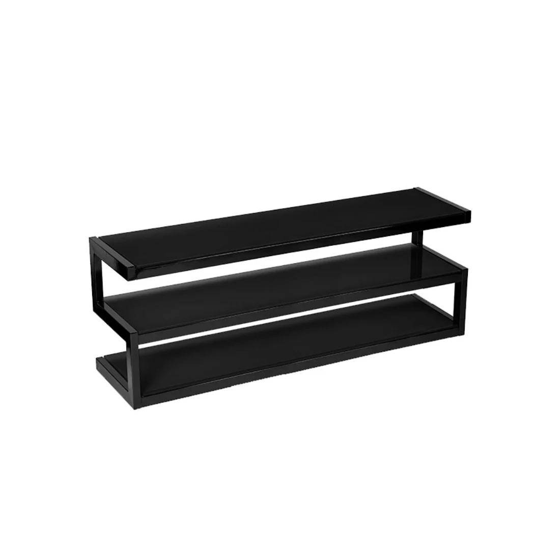 NorStone ESS140BSBK Esse, Black 55" AV Rack 3 Black Satin shelves (ESS140BSBK)