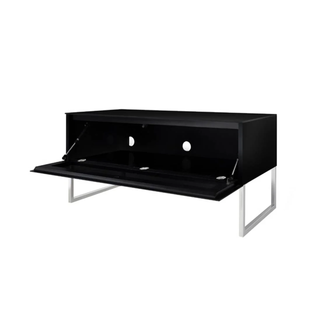 NorStone KHA100DBKP Khalm, Black AV Cabinet Single Door. Optional Wall Mount Kit Included (KHA100DBKP)