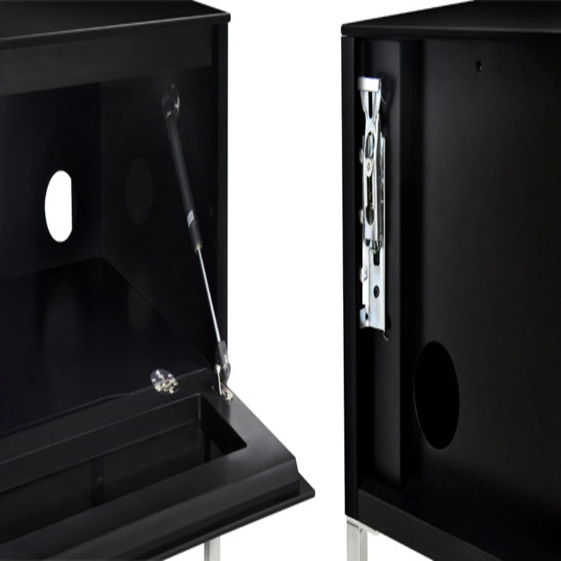 NorStone KHA100DBKP Khalm, Black AV Cabinet Single Door. Optional Wall Mount Kit Included (KHA100DBKP) - Image 2