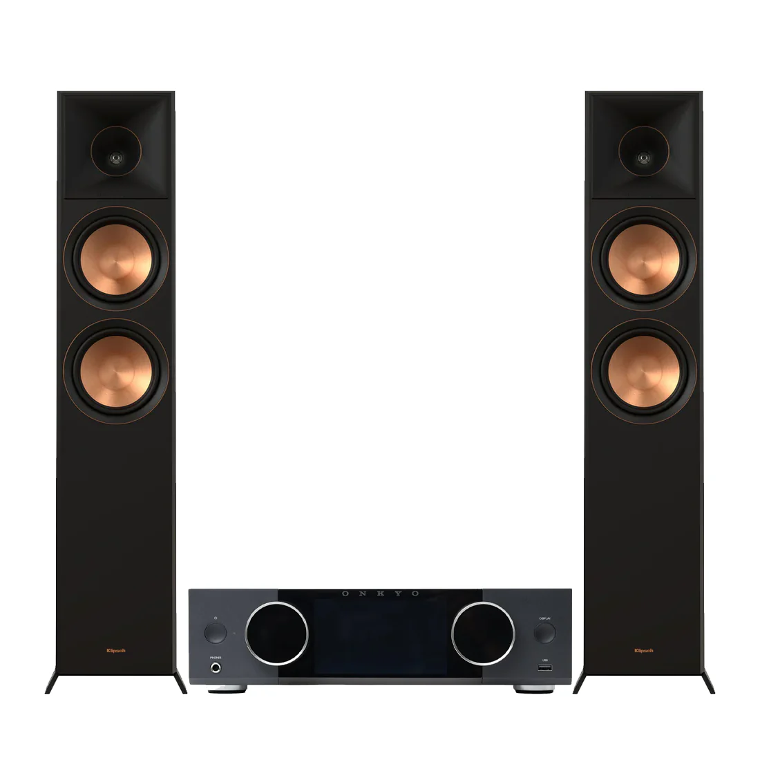 Onkyo Muse Y-50 Network Streamer Integrated Amplifier | Klipsch RP-6000F II Floor Standing Speakers - Pair - Bundle