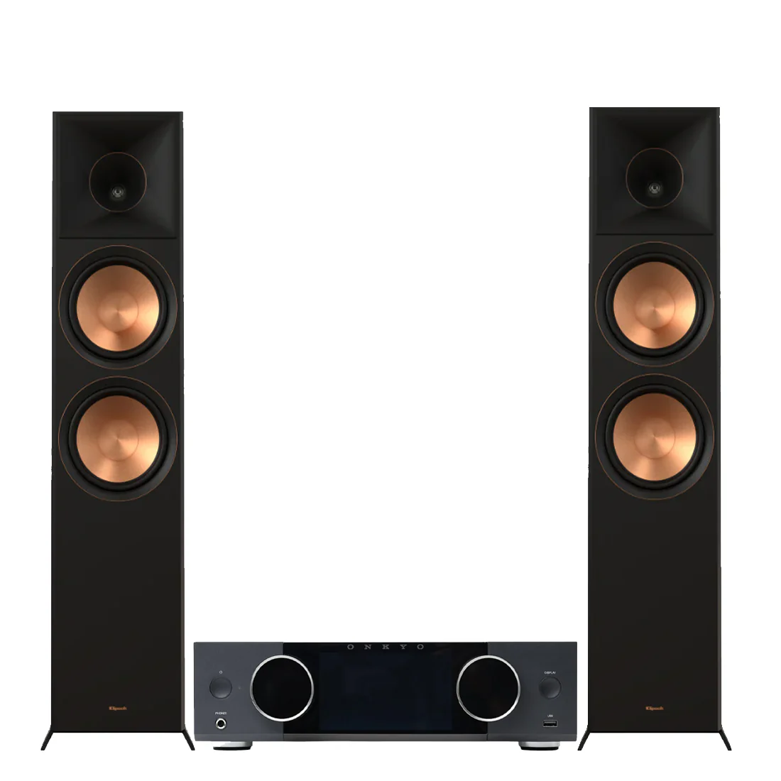 Onkyo Muse Y-50 Network Streamer Integrated Amplifier | Klipsch RP-8000F II Floor Standing Speakers - Pair - Bundle