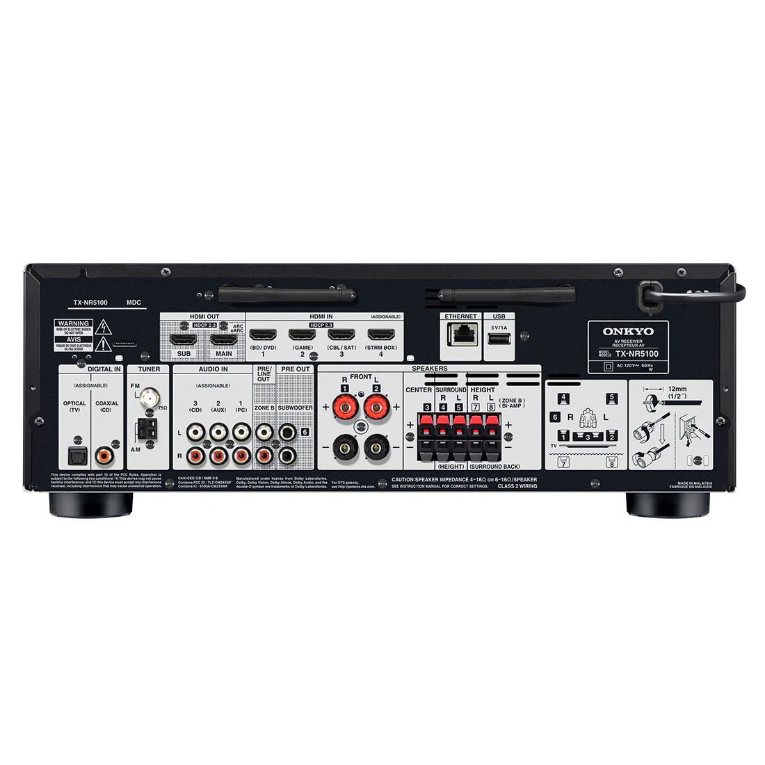 Onkyo TX-NR5100 7.2 Channel Network A/V Receiver (TXNR5100) - Image 3