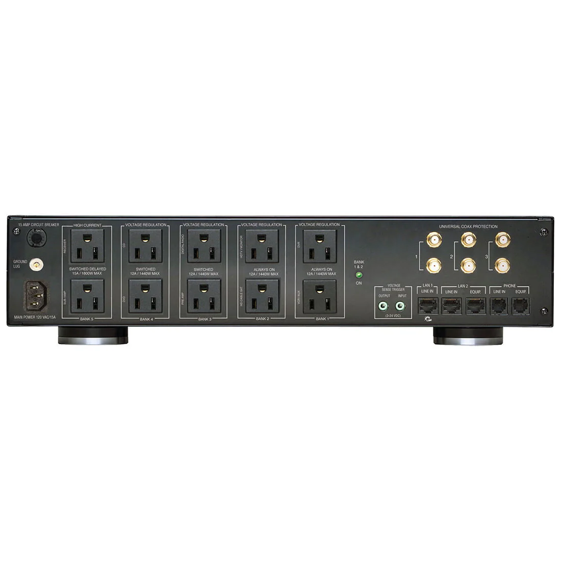 Panamax M5400-PM Max 5400 Power Management w/ Voltage Regulation, 2RU, 11 Outlets (M5400PM) - Image 4