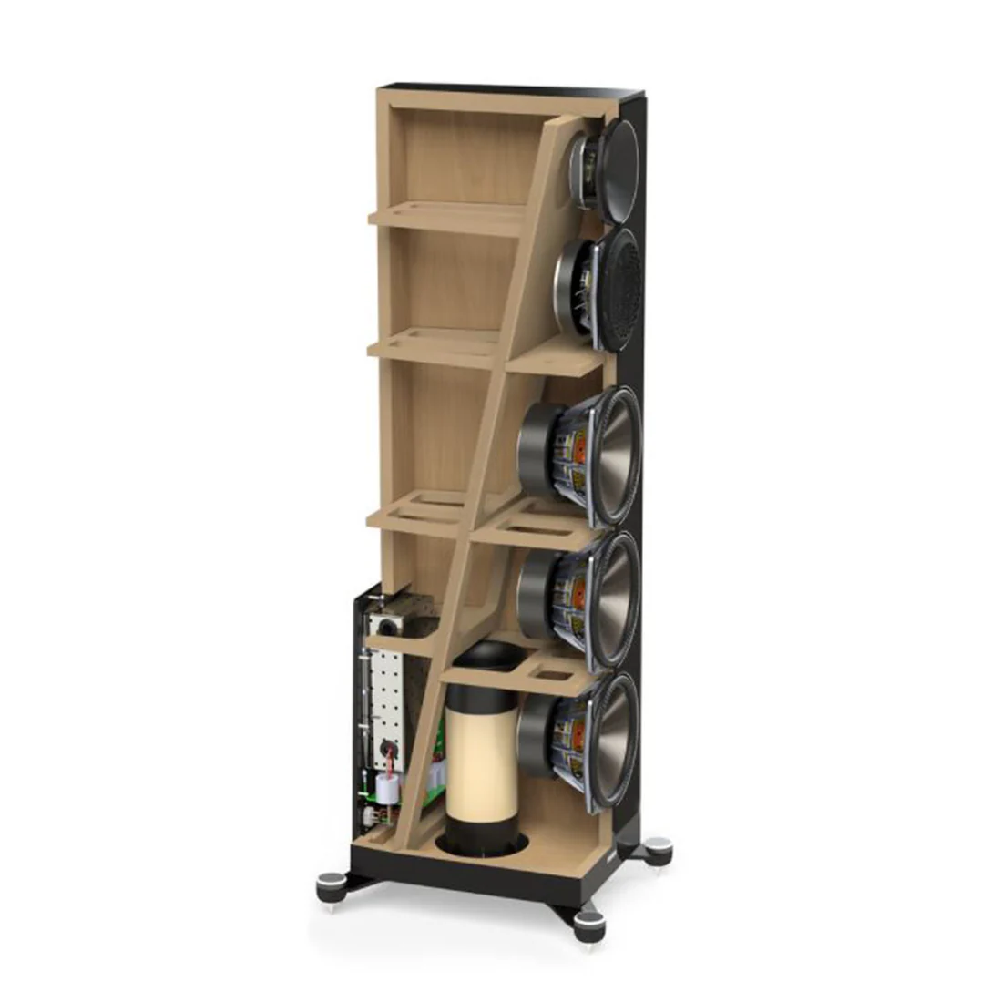 Paradigm Founder 100F 5-Driver 3 Way Floor Standing Speaker - Midnight Cherry - Pair - Image 2