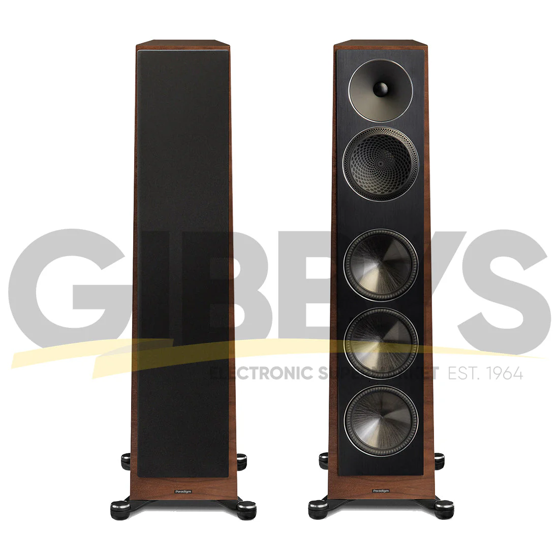 Paradigm Founder 120H Floor Standing Speakers | Founder 90C Center Channel Speaker | Paradigm Founder 40B Bookshelf Speakers - Walnut - Bundle - Image 2