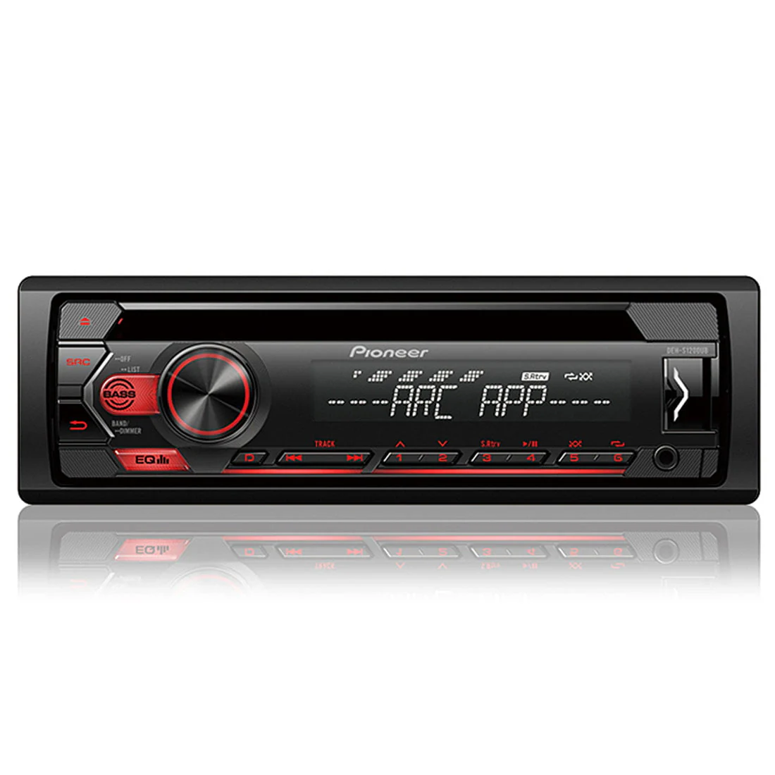 Pioneer DEH-S1200UB Single-DIN CD Receiver with Pioneer ARC App (DEHS1200UB)