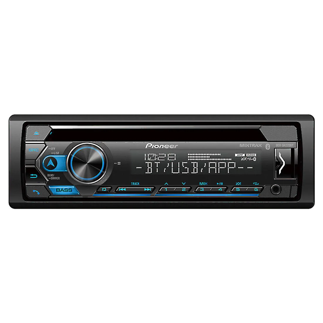 Pioneer DEH-S4220BT Single-DIN CD Receiver with Smart Sync App Compatibility (DEHS4220BT)