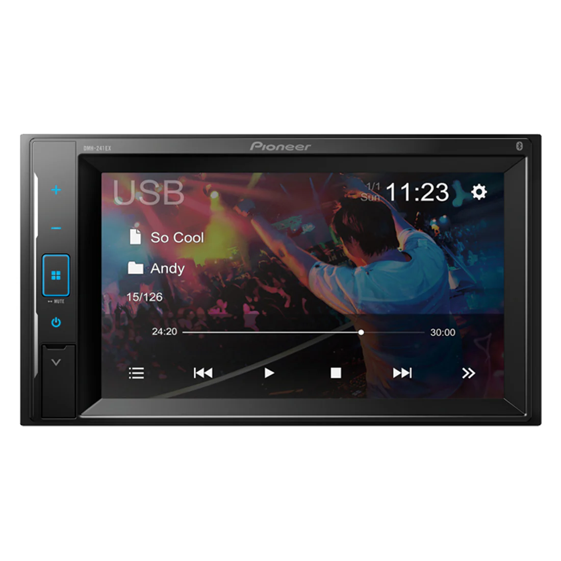 Pioneer DMH-241EX 6.2" Double Din Bluetooth Digital Media Receiver (does not play discs) (DMH241EX) - Image 2