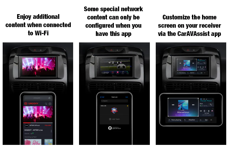 Pioneer DMH-W4660NEX Double-Din 6.8" Digital Multimedia Receiver Capacitive Touchscreen Display (does not play CDs) (DMHW4660NEX) - Image 5