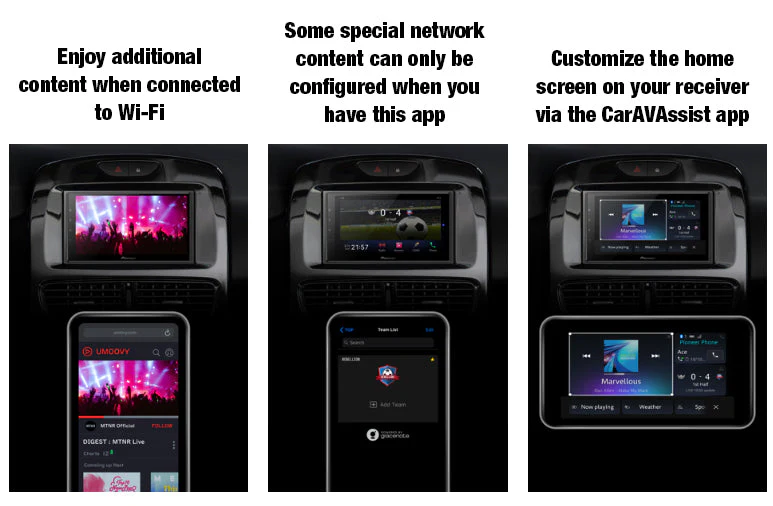 Pioneer DMH-W4660NEX Digital Multimedia Receiver | SiriusXM SXV300V1C Connect Vehicle Tuner Bundle - Image 5