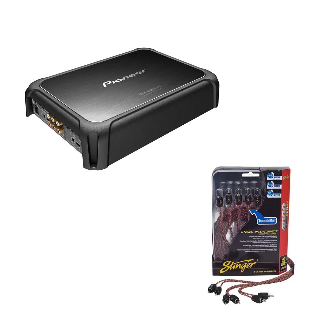 Pioneer GM-DX975 Class-D 5-Channel Car Amplifier | Stinger SI4617 4000 Series Interconnect Cable - Bundle