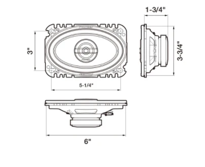 Pioneer TS-G4620S 4" x 6" 2-Way Coaxial Speakers (TSG4620S) - Image 2