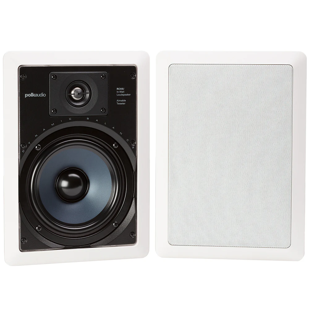 Polk Audio RC65i 6.5" Rectangle In-Wall Speakers - Pair (RC65i)