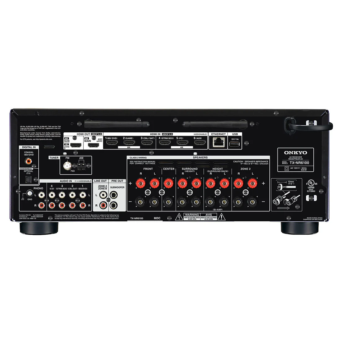 Onkyo TX-NR6100 7.2 Channel THX Certified Network A/V Receiver | Polk Audio Monitor XT70 5.1.2 Home Theater Bundle #1 - Image 15