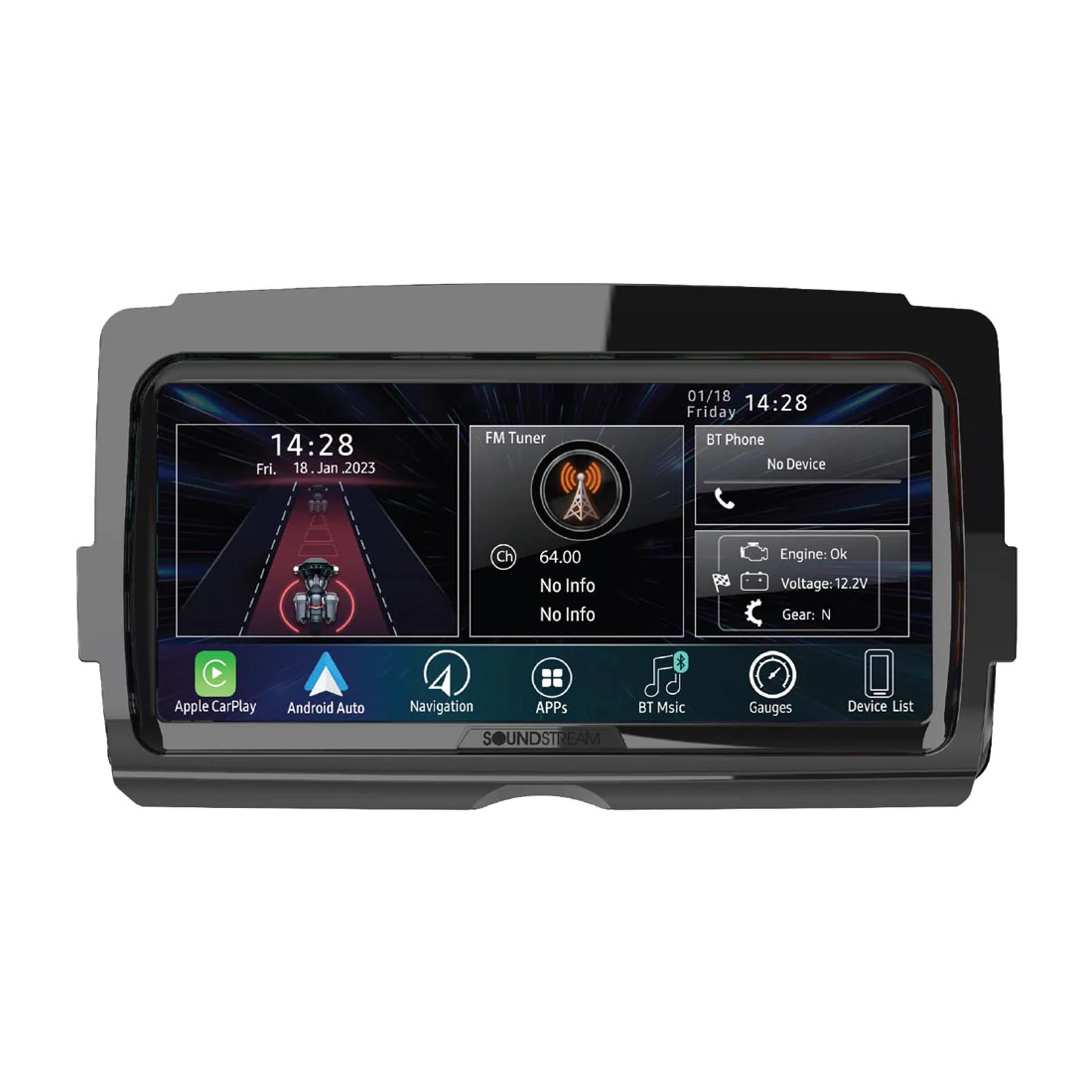 Precision Power V2 Advanced Plug-n-Play Headunit For 2014+ Harley-Davidson Touring Motorcycles - Soundstream Reserve (V2)