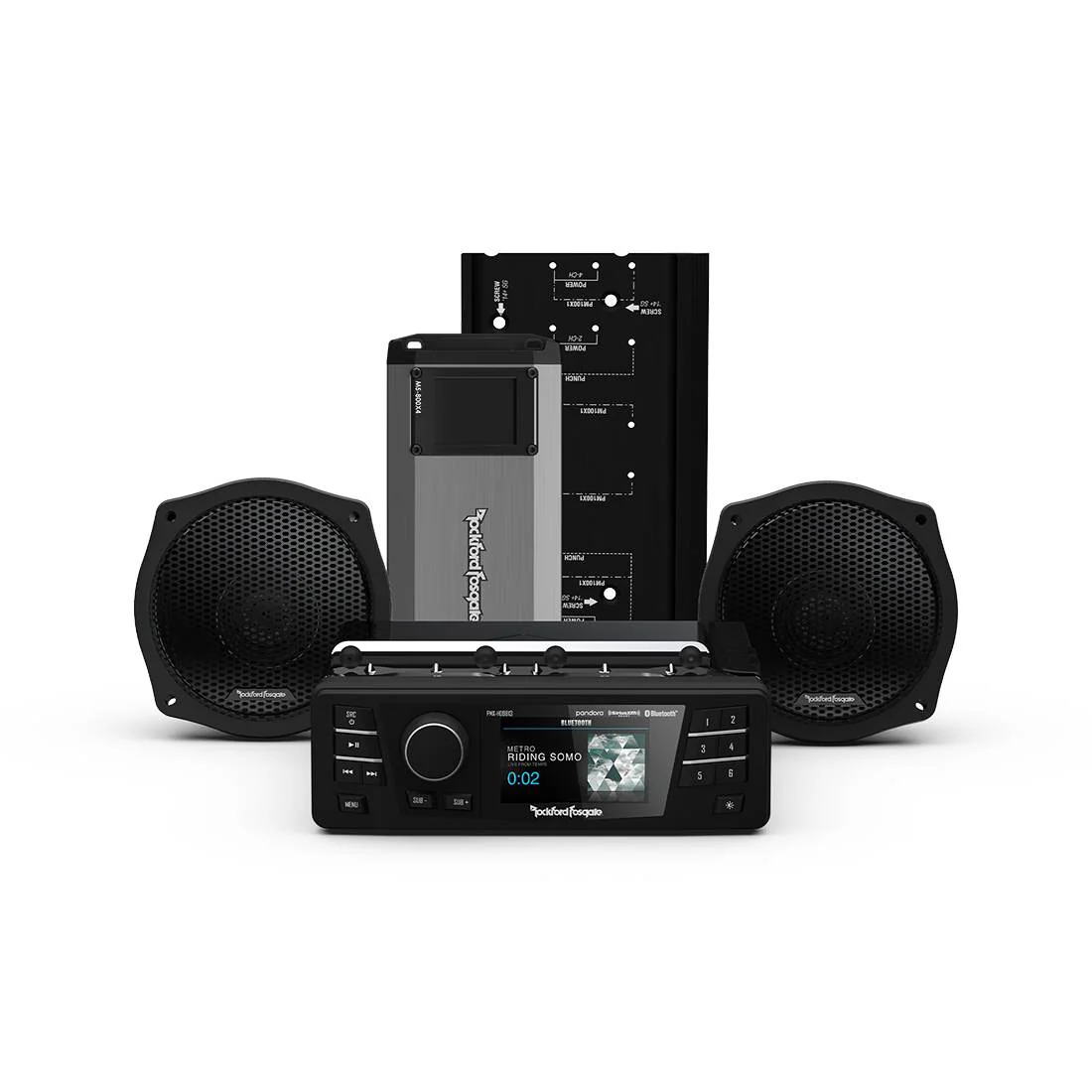 Rockford Fosgate HD9813SG-PMX-STG2 1998-2013 Harley-Davidson Street Glide & Electra Glide PMX Stage-2 Kit (Gen-3) (HD9813SGPMXSTG2)