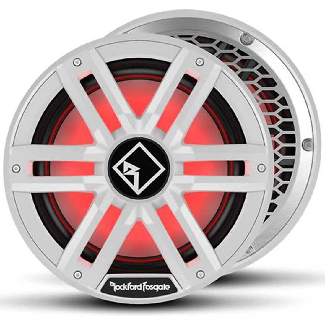 Rockford Fosgate M2D2-12S 12" Color Optix Sealed Enclosure Marine Subwoofer - White (M2D212S)