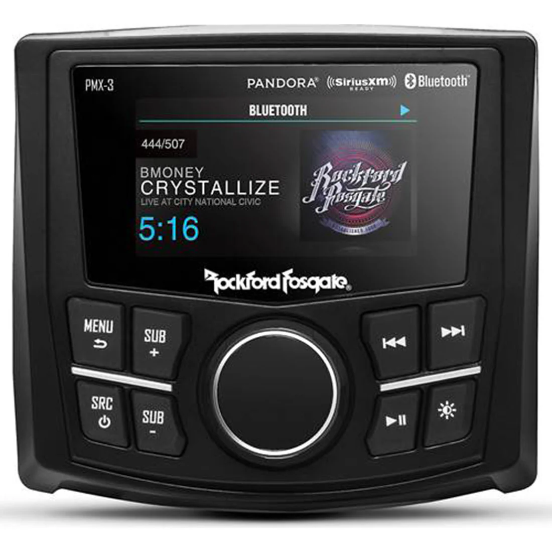 Rockford Fosgate PMX-3 2.7" Display Compact Marine Digital Media Receiver (PMX3) - Image 8