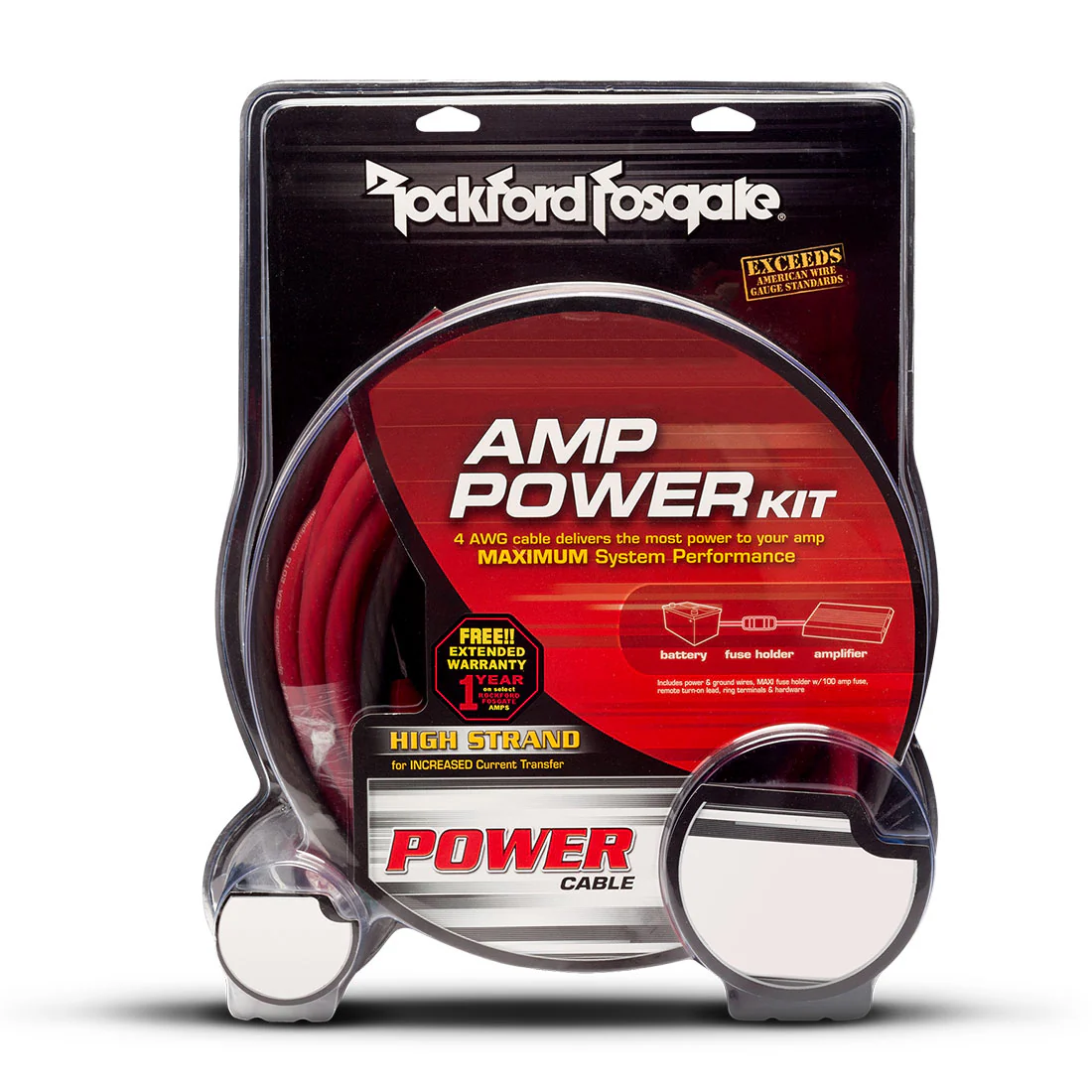 Rockford Fosgate RFK1D 1/0 AWG Dual Amp Wiring Kit (RFK1D)