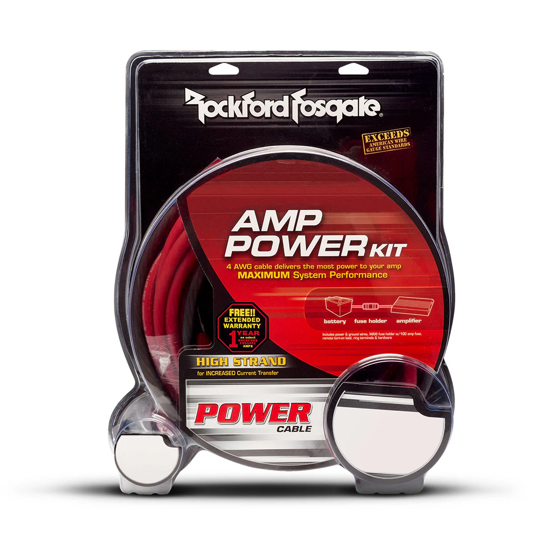 Rockford Fosgate RFK4 4 AWG Power Amplifier Installation Kit (RFK4)