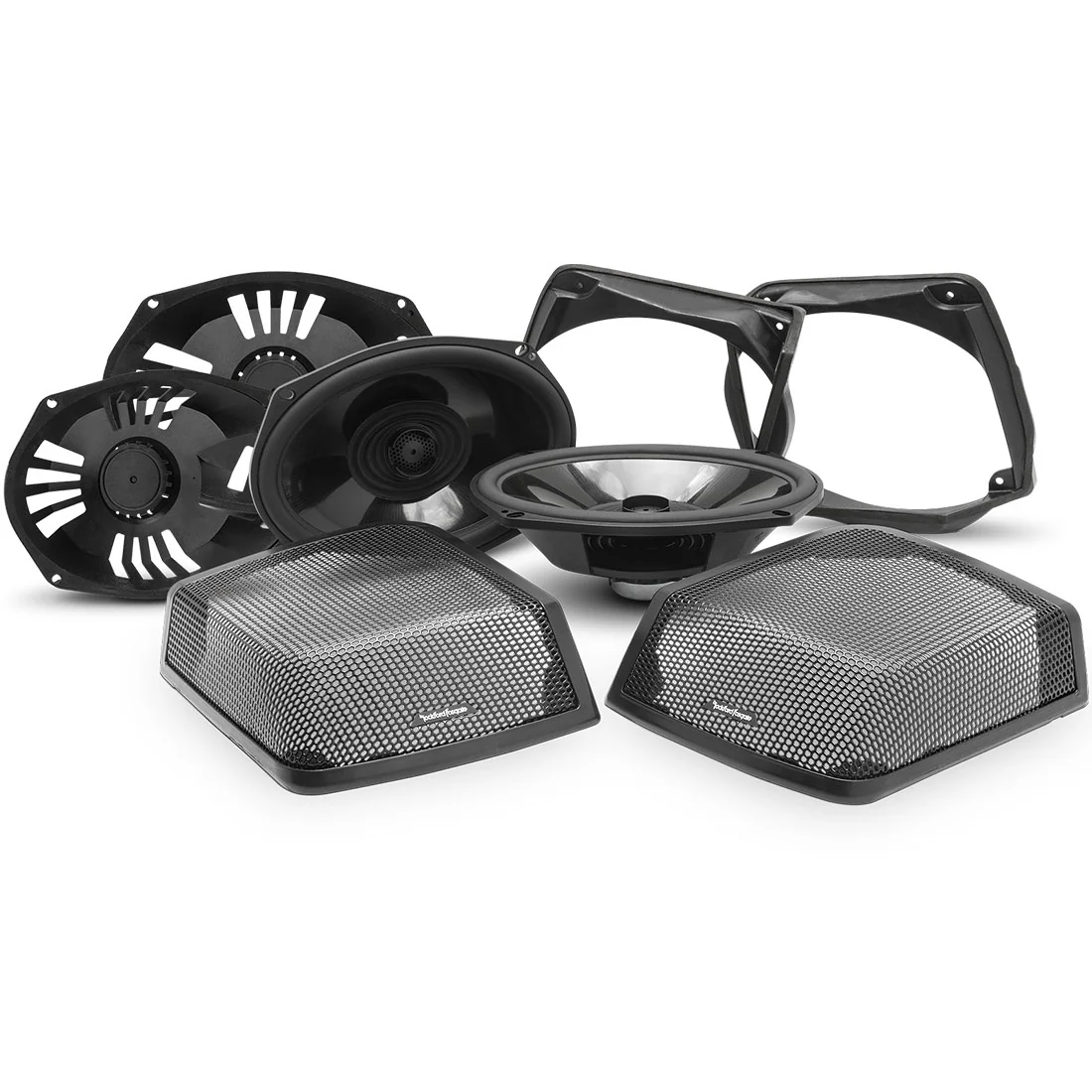 Rockford Fosgate TMS69BL9813 6"x9" Full-Range Saddlebag Audio Kit for 1998-2013 Harley-Davidson Motorcycles (TMS69BL9813)