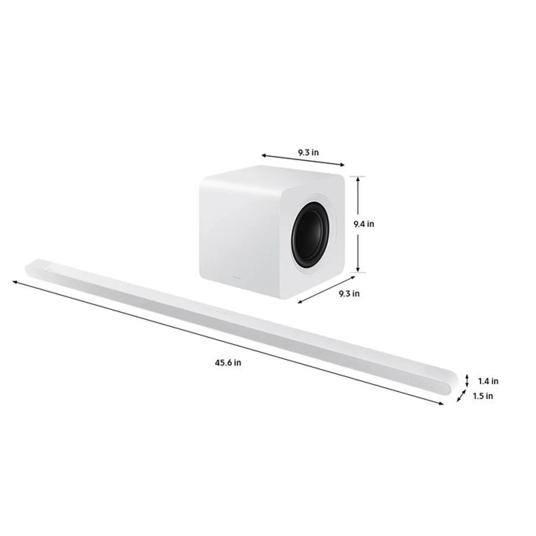 Samsung HW-S801D/ZC 3.1.2 Channel Ultra Slim Sound Bar with Wireless Subwoofer - White - 2024 - Image 4
