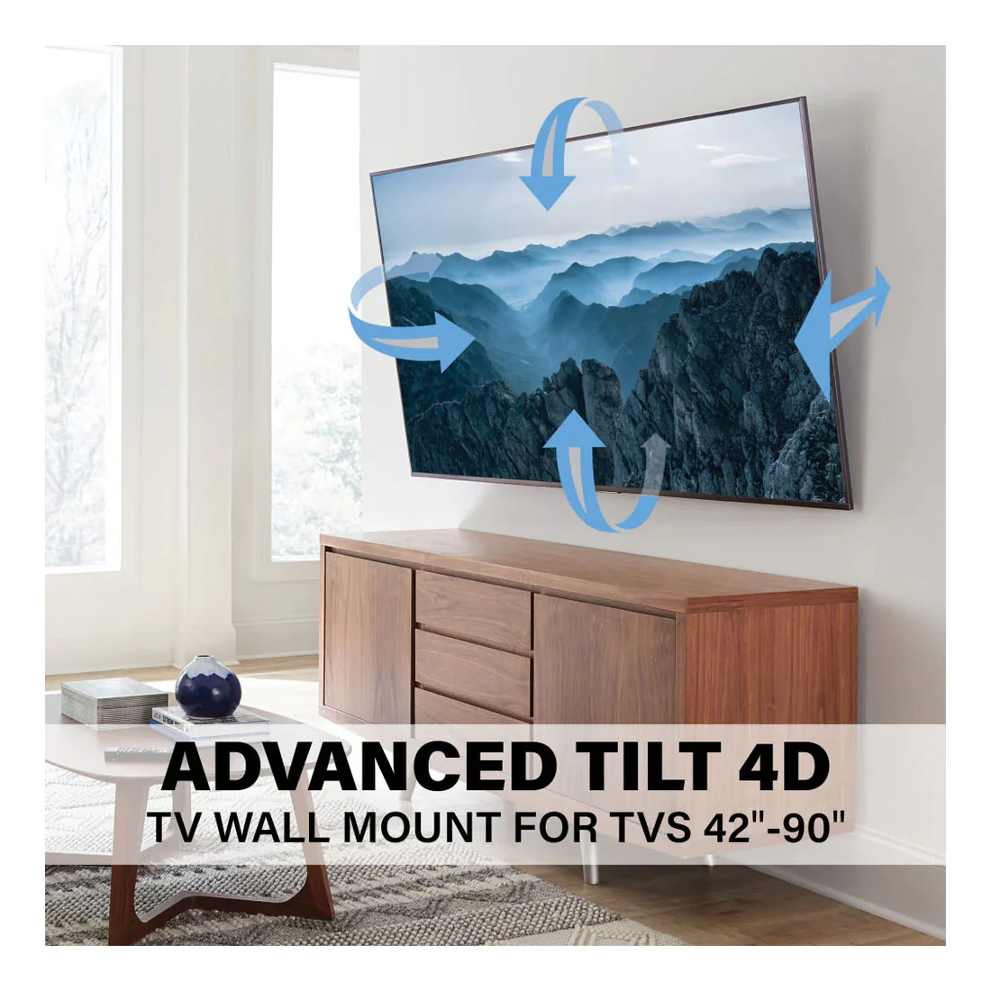 Sanus VDLT17-B1 Large Tilt 4D TV Wall Mount for 42-90" (VDLT17B1) - Image 5