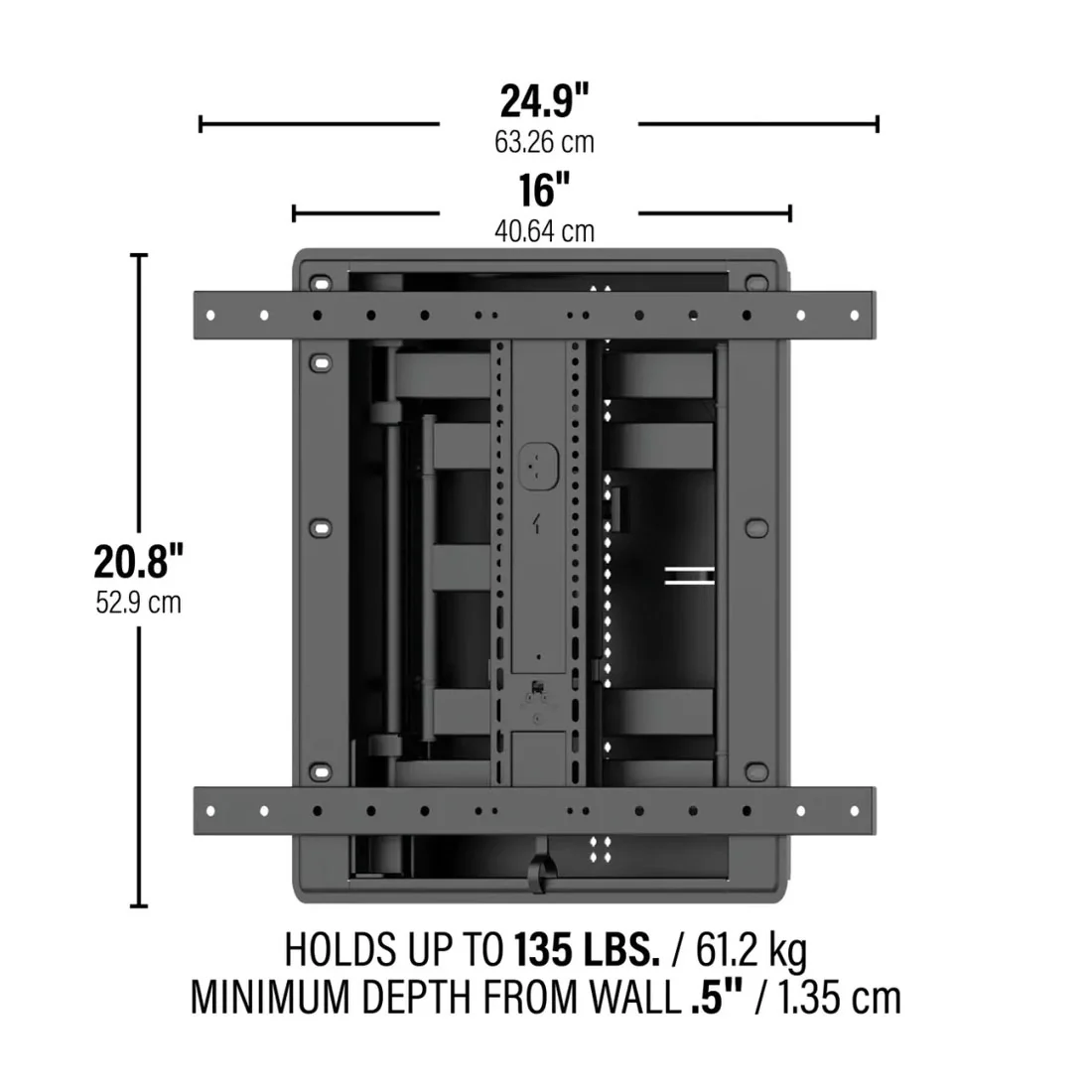 Sanus VIWLF128-B2 Premium Large In-Wall Full-Motion Mount for 42-85" TVs (VIWLF128B2) - Image 5