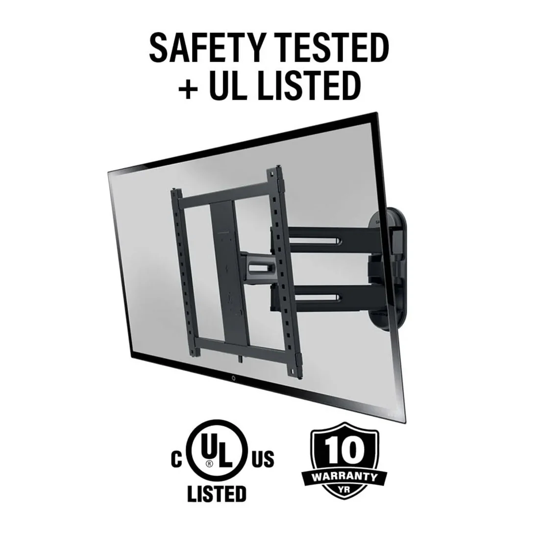 Sanus VMF822-B3 Advanced Full Motion 4D Shift TV Wall Mount for TVs 32"-65" (VMF822B3) - Image 2
