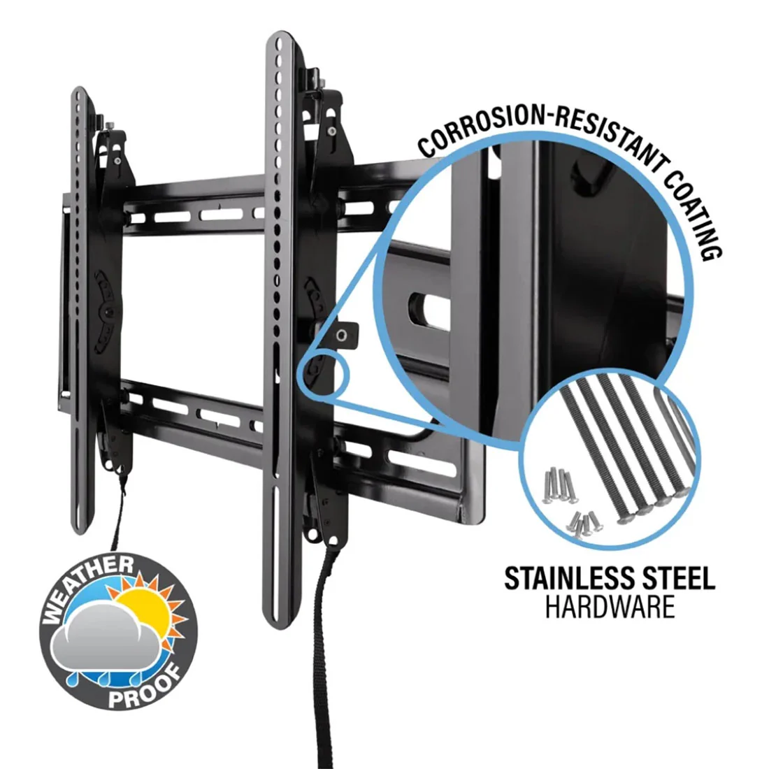Sanus VODLT1-B3 Premium Large Outdoor Tilt Mount for TVs 37"-95" (VODLT1B3) - Image 5