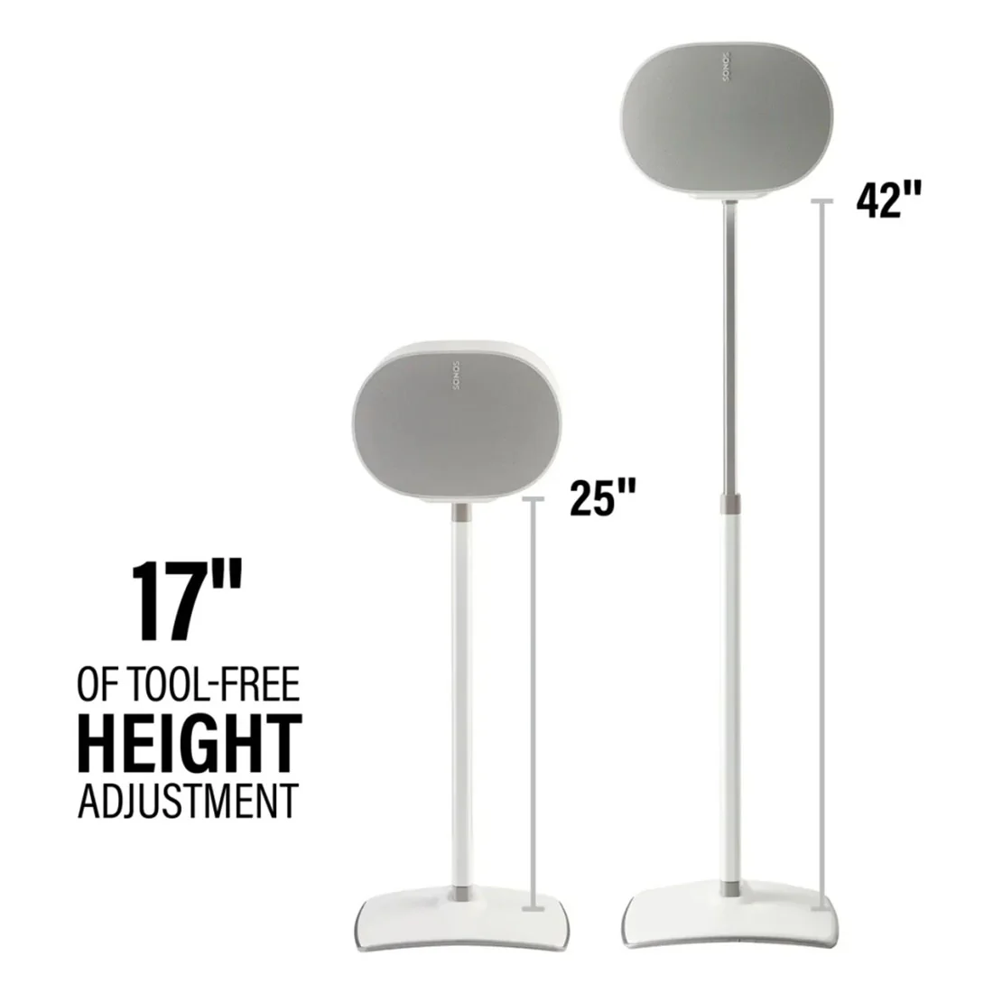 Sanus WSSE3A1 Height Adjustable Speaker Stand For Sonos Era 300 - Each (WSSE3A1B2) - Image 13