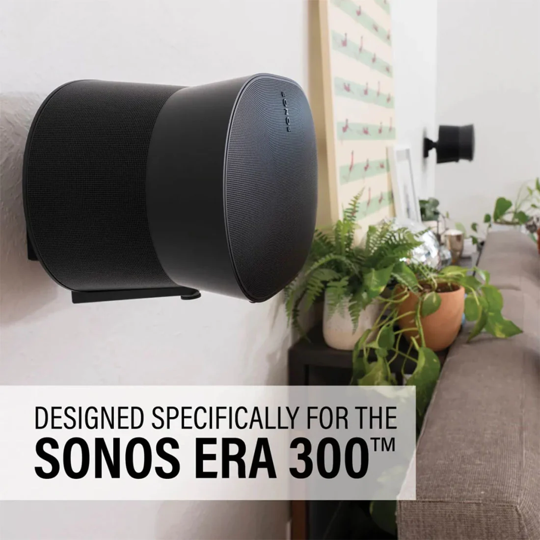 Sanus WSWME32-B2 Adjustable Speaker Wall Mount Designed For The Sonos Era 300 - Black - Pair (WSWME32B2) - Image 2