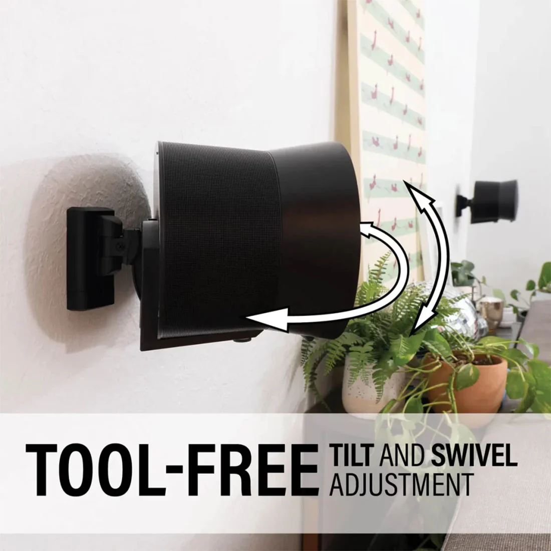 Sanus WSWME32-B2 Adjustable Speaker Wall Mount Designed For The Sonos Era 300 - Black - Pair (WSWME32B2) - Image 9