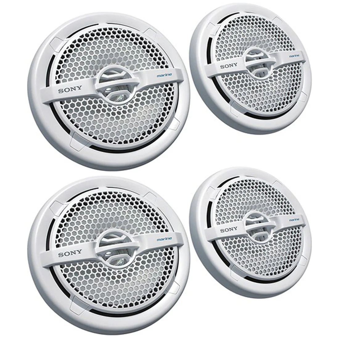 Sony XS-MP1611 6.5" Dual Cone Marine Speakers - White - 2 Pairs