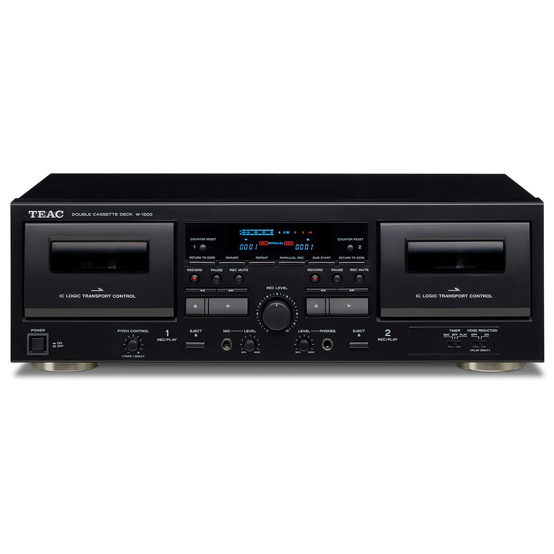 TEAC W1200B Heritage Series Dual-Well Cassette Deck (W1200B)