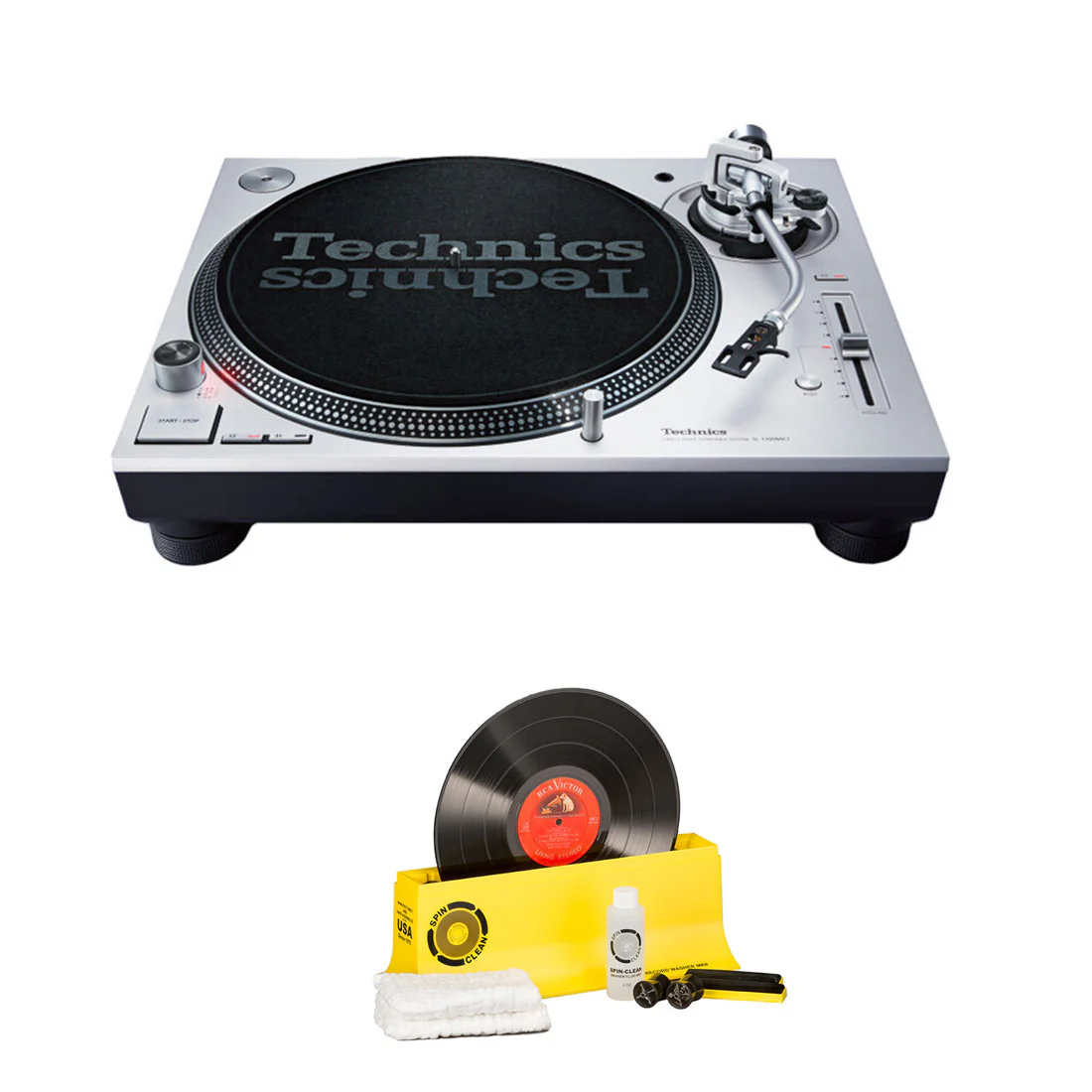 Technics SL-1200MK7PS Direct Drive Turntable System | Spin-Clean SPINSYS1 Record Washer MKII (Complete Kit) - Bundle